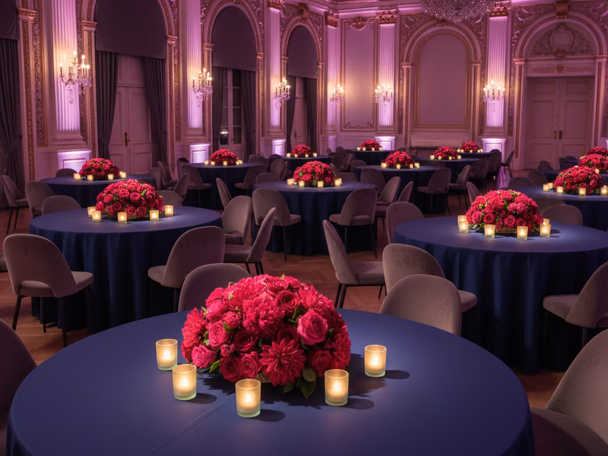 Esemény-előtti ballroom mocktail-bárral